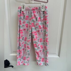 NWOT Simple Joys 4T Girls Carter's Multicolor Dog Pajama Bottoms Soft Fleece